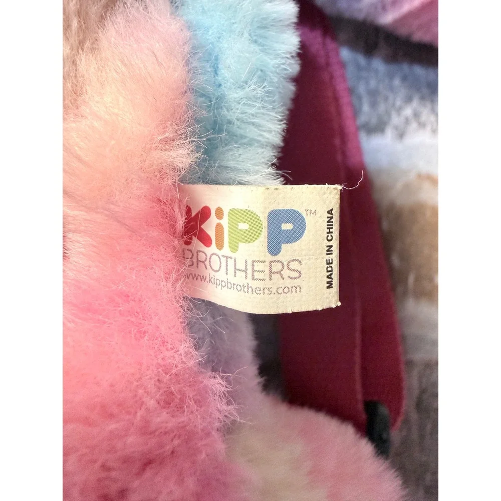 Kipp‎ Brothers Kids Rainbow Tie Dye Unicorn Plush Backpack Pink Purple Glitter